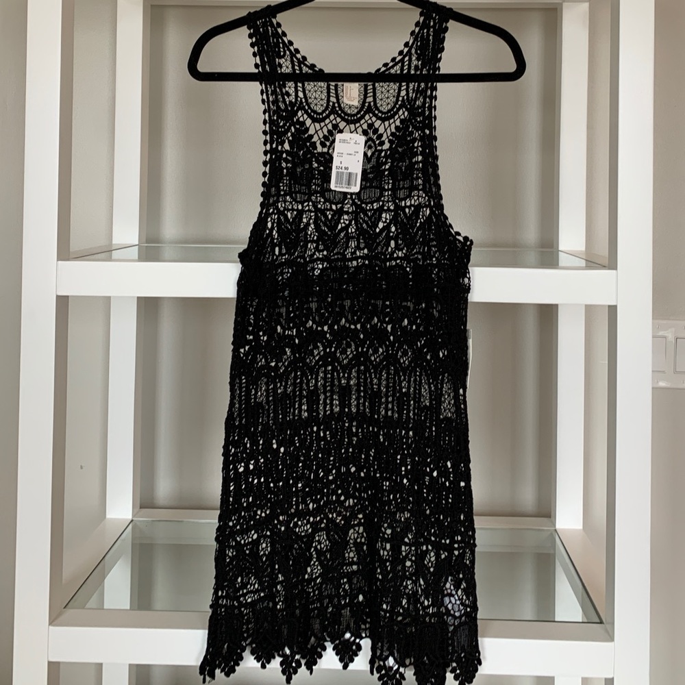 Forever 21 black knit cover up